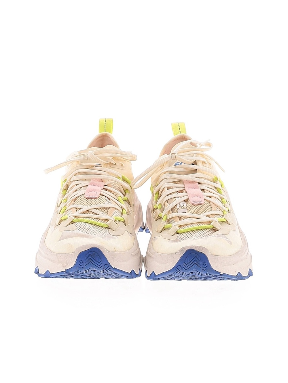 Sorel Cream and Pink Athletic Sneakers with Neon Yellow Accents - Picture 2 of 6